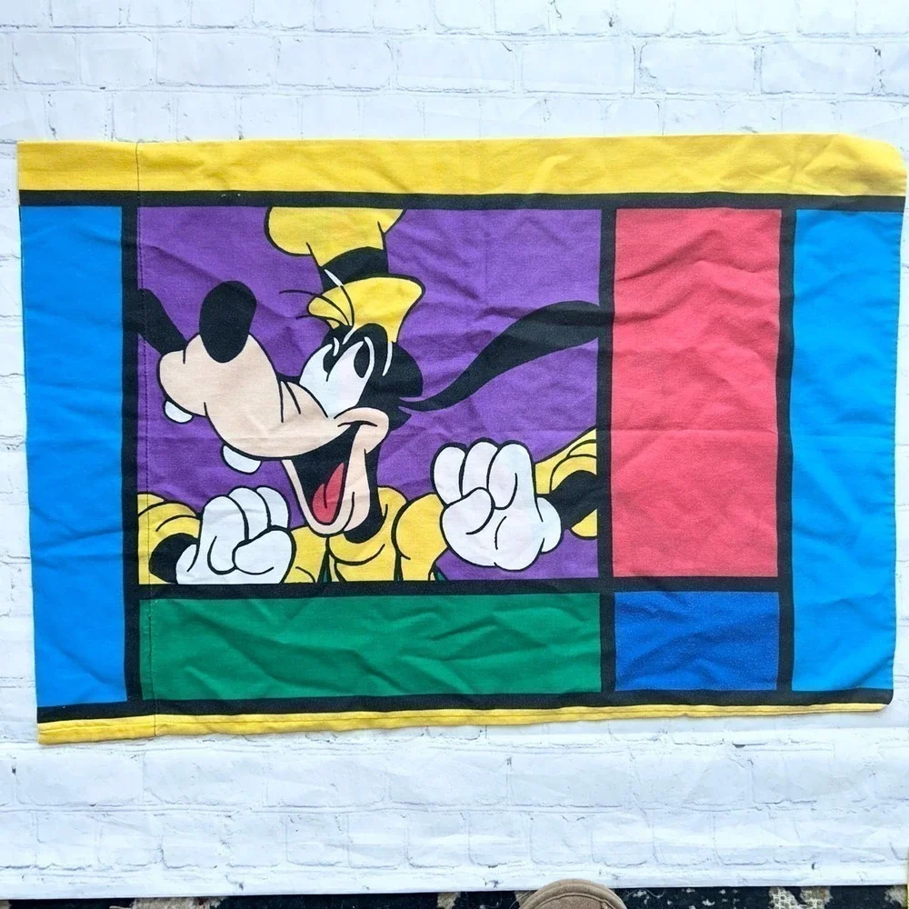 Pristine Vintage Disney Mickey Mouse Pluto Single Stitch Pillow Case